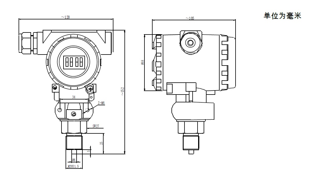 PT20SRI-310型 HART协议智能压力变送器外形结构.jpg